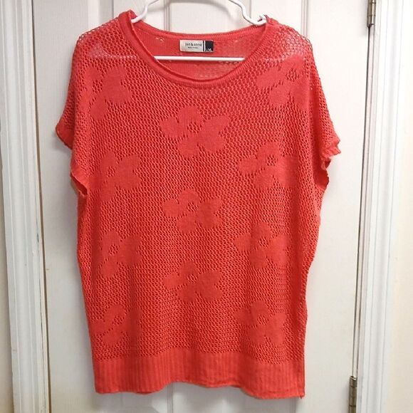 Jon & Anna Tops - Jon & anna New York, Coral Knit Top, Size L/XL